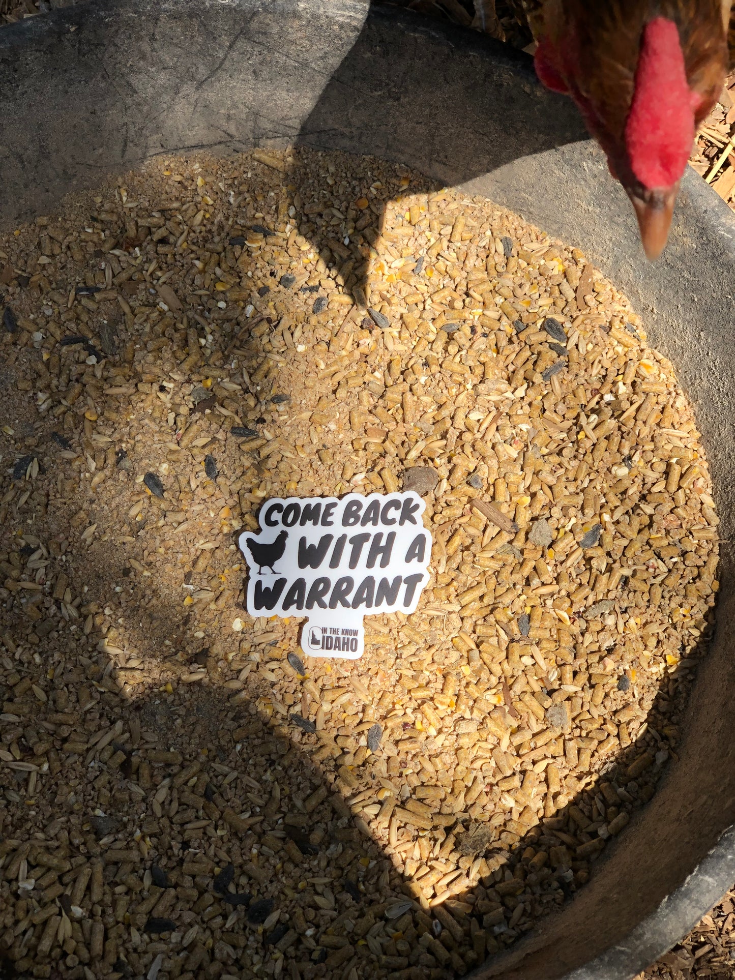 'Come Back with a Warrant' Sticker