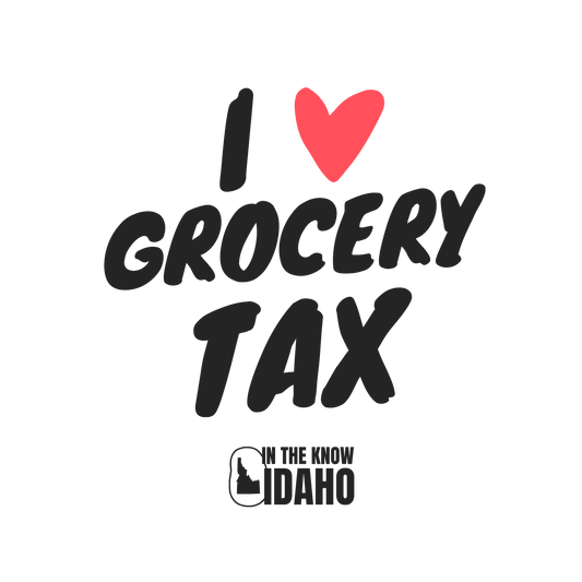 'I ❤️ Grocery Tax' Sticker